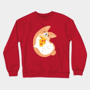 Corgis love pizza Crewneck Sweatshirt